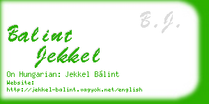 balint jekkel business card